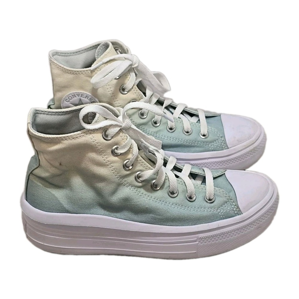 Converse Chuck Taylor Move Hi Ombre Platform Sneakers Mint White Women's 9 EUC